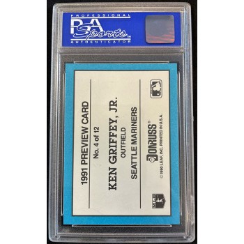 Ken Griffey Jr. Seattle Mariners 1991 Donruss Preview Card #4 PSA 10 Gem Mint