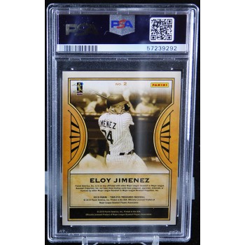 Eloy Jimenez 2019 Panini Chronicles Timeless Treasures Gold Card #2 PSA 8 /199