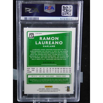 Ramon Laureano 2020 Panini Donruss Optic Blue & White Card #174 PSA 10 Gem Mint