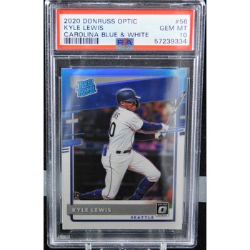 Kyle Lewis Seattle Mariners 2020 Panini Donruss Optic Card #56 PSA 10 Gem Mint