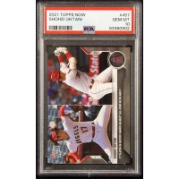 Shohei Ohtani 2021 MLB TOPPS NOW 1st Player All-Star Pitch DH Card #457 PSA 10