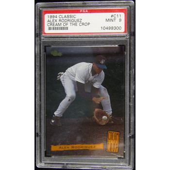 Alex Rodriguez 1994 Classic Cream Of The Crop Card #C11 PSA 9 Mint