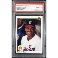 Sammy Sosa Chicago White Sox 1990 Upper Deck Rookie Card #17 PSA 9 Mint