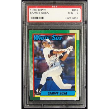Sammy Sosa Chicago White Sox 1990 Topps Rookie Card #692 PSA 9 Mint