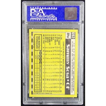 Sammy Sosa Chicago White Sox 1990 Topps Rookie Card #692 PSA 9 Mint