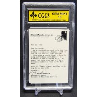 St. Vincent HOF Heroes Stamps 1992 Letter Ordering Baseball Card GGS 10 Gem Mint