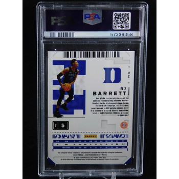 RJ Barrett 2020 Panini Contenders Draft Picks Prospect Ticket Card #12 PSA 8 NM