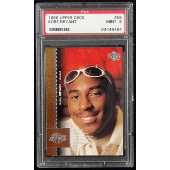 Kobe Bryant Los Angeles Lakers 1996-97 Upper Deck Rookie Card #58 PSA 9 MINT