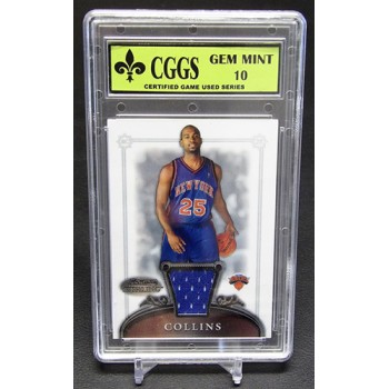 Mardy Collins Knicks 2006-07 Topps Bowman Sterling Relic Card #61 CGGS 10 Mint