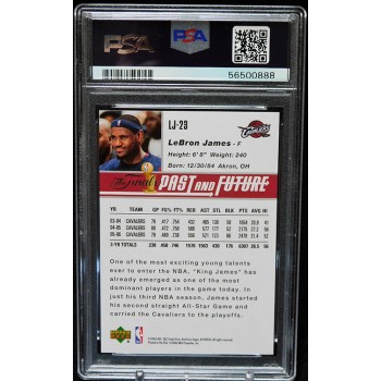Lebron James 2006 Upper Deck Jordan NBA Finals Promo Card #LJ-23 PSA 9 Mint