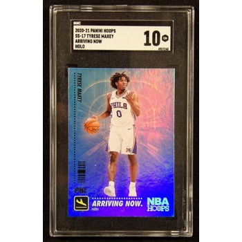 Tyrese Maxey 2020-21 Panini Hoops Arriving Now Holo #SS-17 SGC 10 Gem Mint