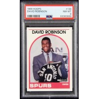 David Robinson San Antonio Spurs 1989 Hoops Rookie Card #138 PSA 8 Near Mint