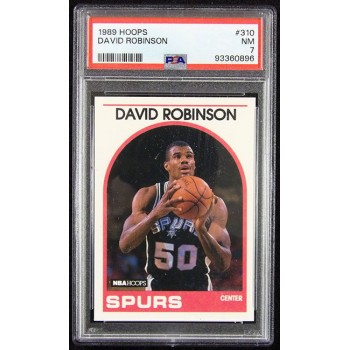David Robinson San Antonio Spurs 1989 Hoops Rookie Card #138 PSA 7 Near Mint