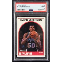 David Robinson San Antonio Spurs 1989 Hoops Rookie Card #310 PSA 9 Mint