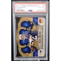 Tom Brady Patriots 2012 Panini Crown Royale Retail Football Card #52 PSA 6 EX-MT