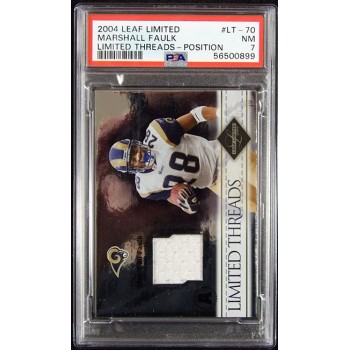 Marshall Faulk St. Louis Rams 2004 Leaf Limited Threads Card #LT-70 PSA 7 /75