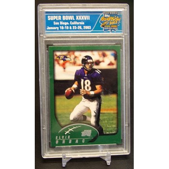 Elvis Grbac 2002 Topps Card #270 PSA Super Bowl XXXVII 2003 Card Show Promo