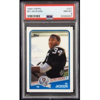 Bo Jackson Los Angeles Raiders 1988 Topps Super Rookie Card #327 PSA 8 Near Mint