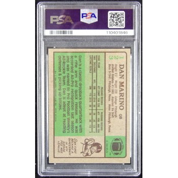 Dan Marino Miami Dolphins 1984 Topps Rookie Football Card #123 PSA 7 Near Mint