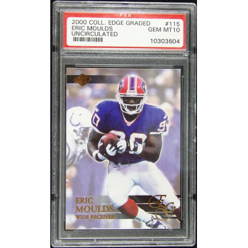 Eric Moulds 2000 Collectors Edge Uncirculated Card #115 PSA 10 Gem Mint /5000