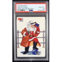 Santa Claus 1992 Pro Set Spirit of the Season Football Card PSA 8.5 Near Mint