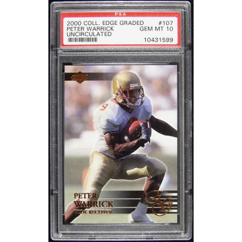 Peter Warrick 2000 Collectors Edge Uncirculated Card #107 PSA 10 Gem Mint /5000
