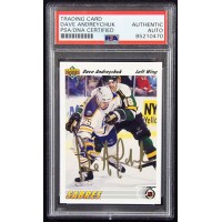 Dave Andreychuk Sabres Signed 1991-92 Upper Deck Card #124 PSA Authenticated