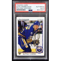 Dave Andreychuk Sabres Signed 1990-91 Upper Deck Card #41 PSA Authenticated