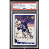 Dave Andreychuk Maple Leafs Signed 1993-94 Upper Deck Card #86 PSA Authenticated