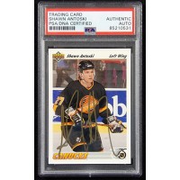 Shawn Antoski Canucks Signed 1991-92 Upper Deck Card #351 PSA Authenticated