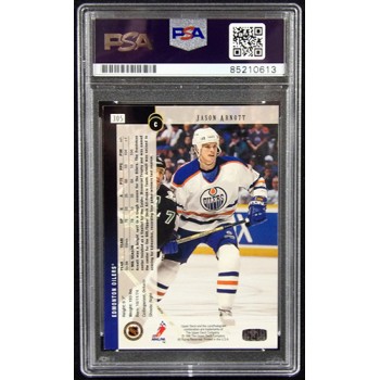 Jason Arnott Oilers Signed 1994-95 Upper Deck Card #305 PSA Authenticated