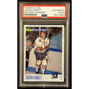 Jason Arnott Signed 1993 Classic Games Hockey Card #7 PSA Authenticated