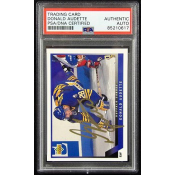 Donald Audette Sabres Signed 1993-94 Upper Deck Card #5 PSA Authenticated