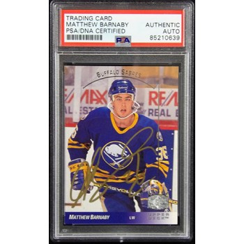 Matthew Barnaby Sabres Signed 1993-94 Upper Deck SP Card #13 PSA Authenticated