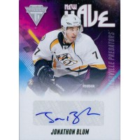 Jonathon Blum Predators 2011-12 Panini Titanium New Wave Signatures Card #49
