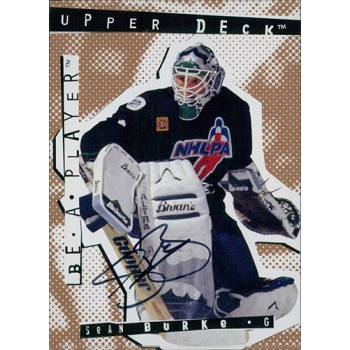 Sean Burke Signed 1995 Upper Deck Be A Player Hockey Card #53