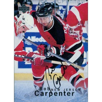 Bob Capenter Signed 1995-96 Upper Deck Be A Player Card #S11
