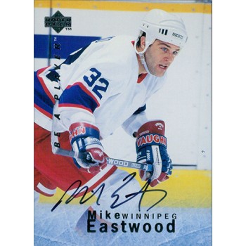 Mike Eastwood Winnipeg Jets Signed 1995-96 Upper Deck Be A Player Card #102
