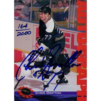 Chris Gratton Signed 1994-95 Classic Hockey Card /2000