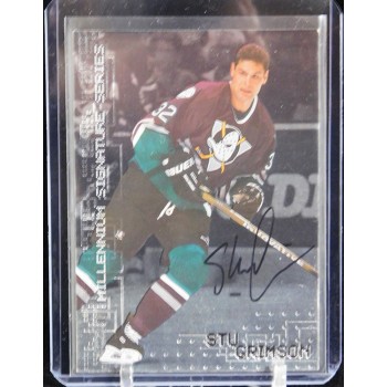 Stu Grimson Signed 1999-00 ITG Be A Player Millennium Signature Series Card #6