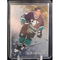 Stu Grimson Ducks Signed 1998-99 In The Game Be A Player Silver Card #152
