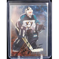 Guy Hebert Anaheim Ducks Signed 1998-99 In The Game Be A Player Silver Card #4