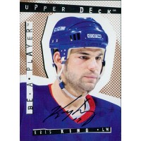 Kris King Signed 1994-95 Upper Deck Be A Player Hockey Card #15