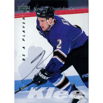 Ken Klee Signed 1995-96 Upper Deck Be A Player Hockey Card #S162