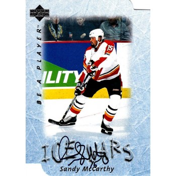 Sandy McCarthy Flyers Signed 1995-96 Upper Deck Be A Player Die-Cut Card #S217