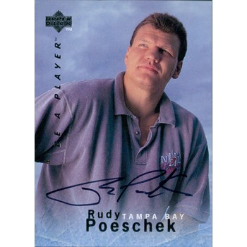 Rudy Poeschek Tampa Bay Lightning Signed 1995-96 Upper Deck Hockey Card #S53