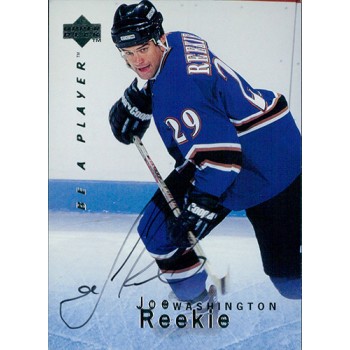 Joe Reekie Washington Capitals Signed 1995-96 Upper Deck Be A Player Card #S66