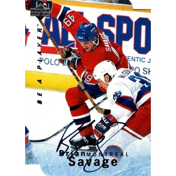 Brian Savage Canadiens Signed 1995-96 Upper Deck Be A Player Die-Cut Card #S138