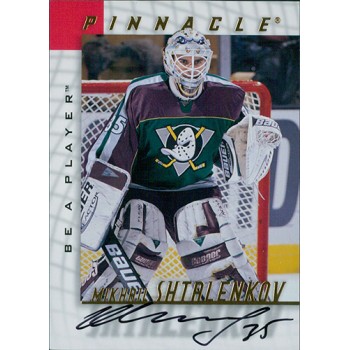 Mikhail Shtalenkov Anaheim Ducks Signed 1997-98 Pinnacle Be A Player Card #66