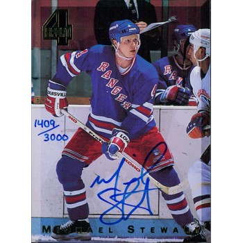 Michael Stewart New York Rangers Signed 1994 Classic 4 Sport Hockey Card /3000